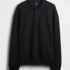 Sudadera tipo polo oversize de tejido grueso para adultos