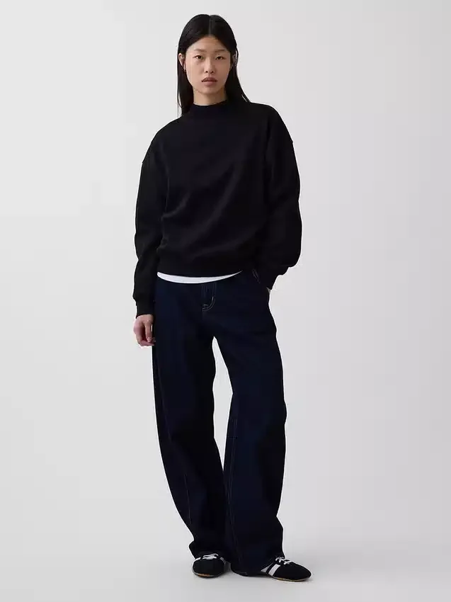 Sudadera túnica oversize de cuello alto Vintagesoft