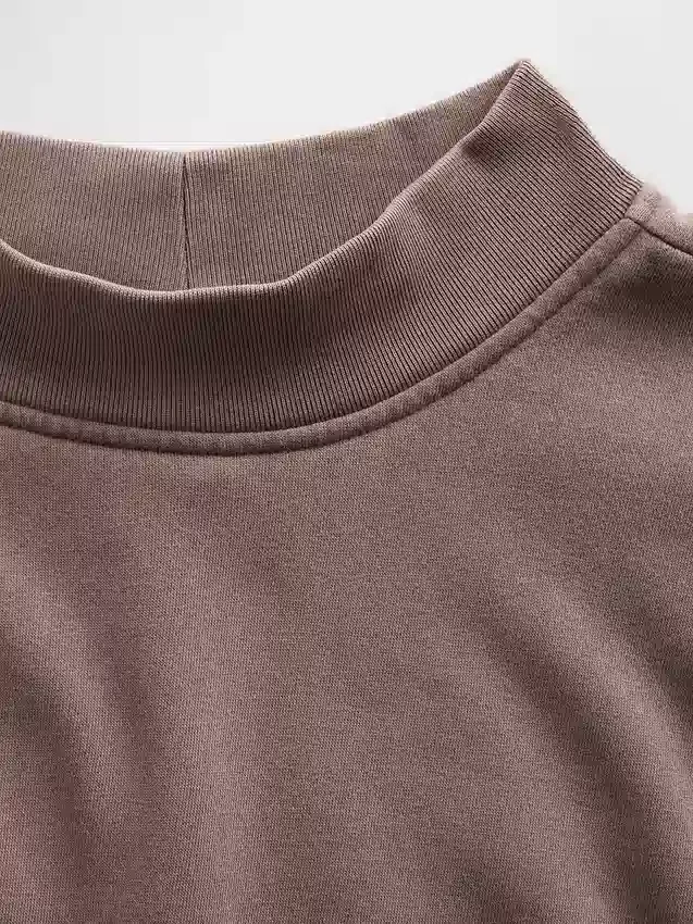 Sudadera túnica oversize de cuello alto Vintagesoft
