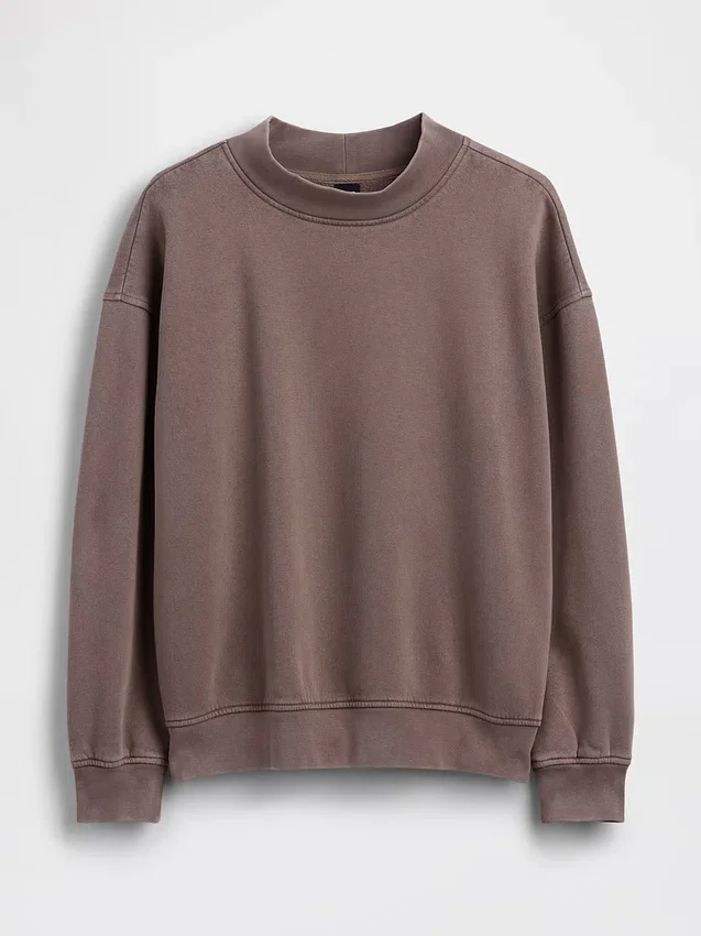Sudadera túnica oversize de cuello alto Vintagesoft