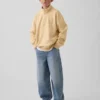 Suéter de felpa Vintagesoft para niños, corte holgado y media cremallera