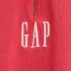 Suéter de logotipo oversize de peso pesado con cremallera de un cuarto