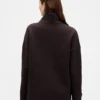 Suéter GapFit de jacquard acolchado con media cremallera