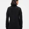 Suéter GapFit de jacquard acolchado con media cremallera