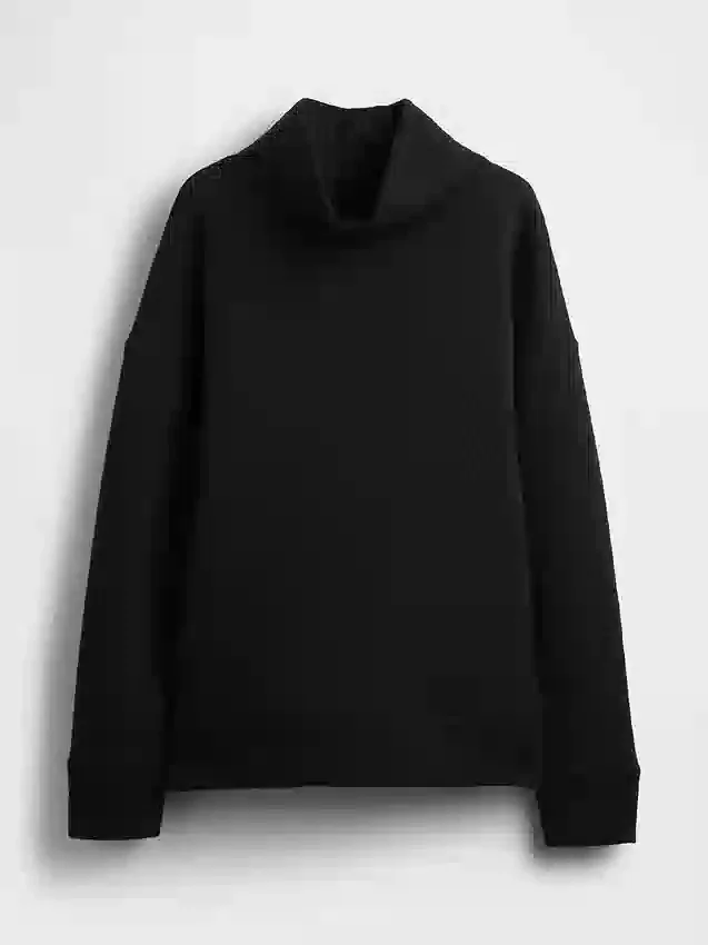 Suéter GapFit de punto jacquard acolchado con cuello de embudo