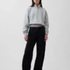 Suéter oversize con media cremallera y cuello en cuña Vintagesoft