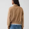 Suéter oversize con media cremallera y cuello en cuña Vintagesoft