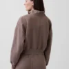 Suéter oversize con media cremallera y cuello en cuña Vintagesoft