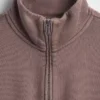 Suéter oversize con media cremallera y cuello en cuña Vintagesoft