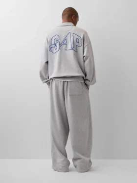 Suéter oversize de tejido grueso con cremallera de un cuarto de GAP × Awake Ny