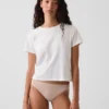 Tanga cheeky de algodón orgánico elástico súper suave