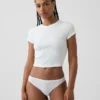 Tanga cheeky de algodón orgánico elástico súper suave