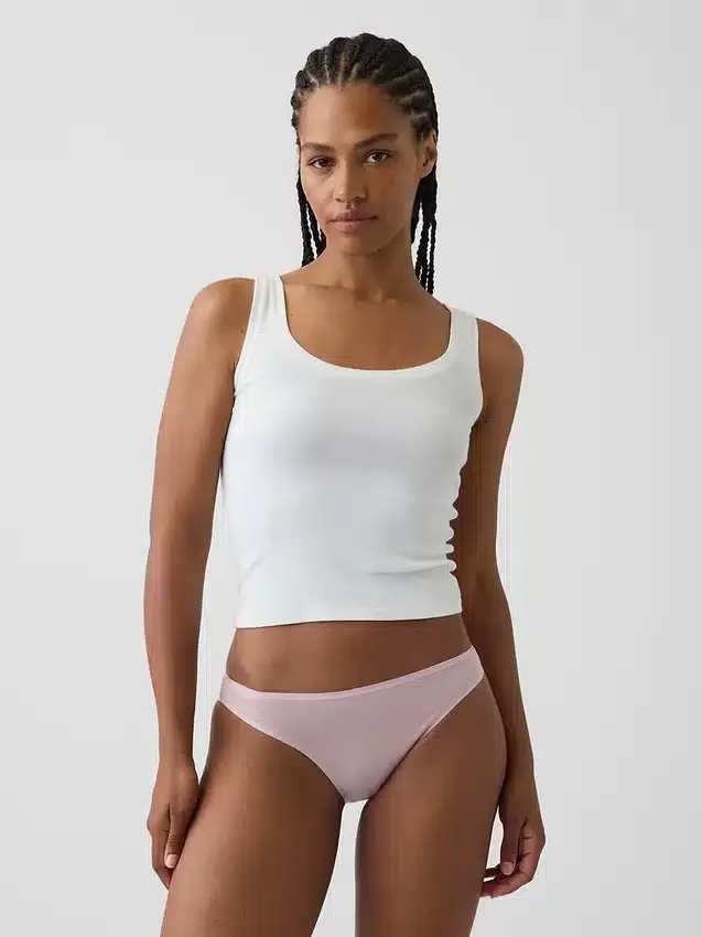 Tanga cheeky de algodón orgánico elástico súper suave