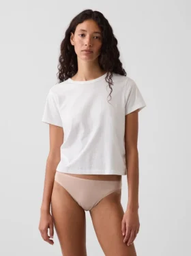 Tanga cheeky de algodón orgánico elástico súper suave