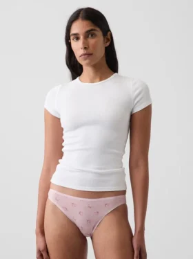 Tanga cheeky de algodón orgánico elástico súper suave
