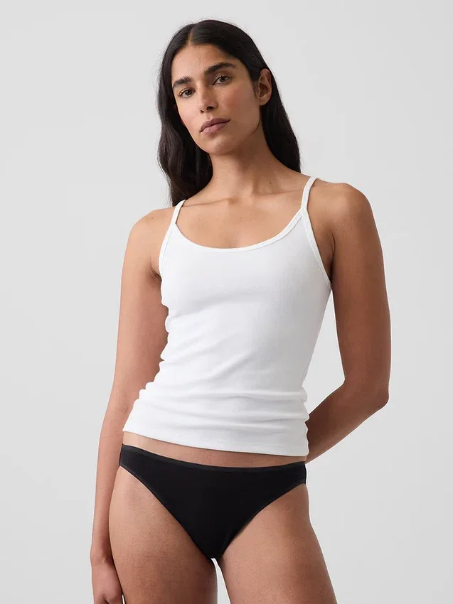 Tanga cheeky de algodón orgánico elástico súper suave