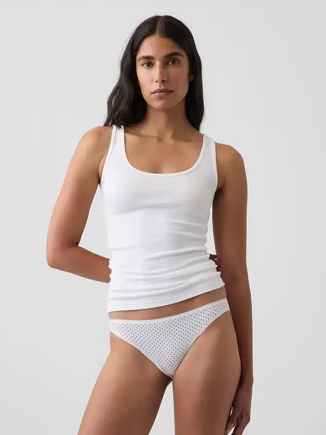 Tanga cheeky de algodón orgánico elástico súper suave