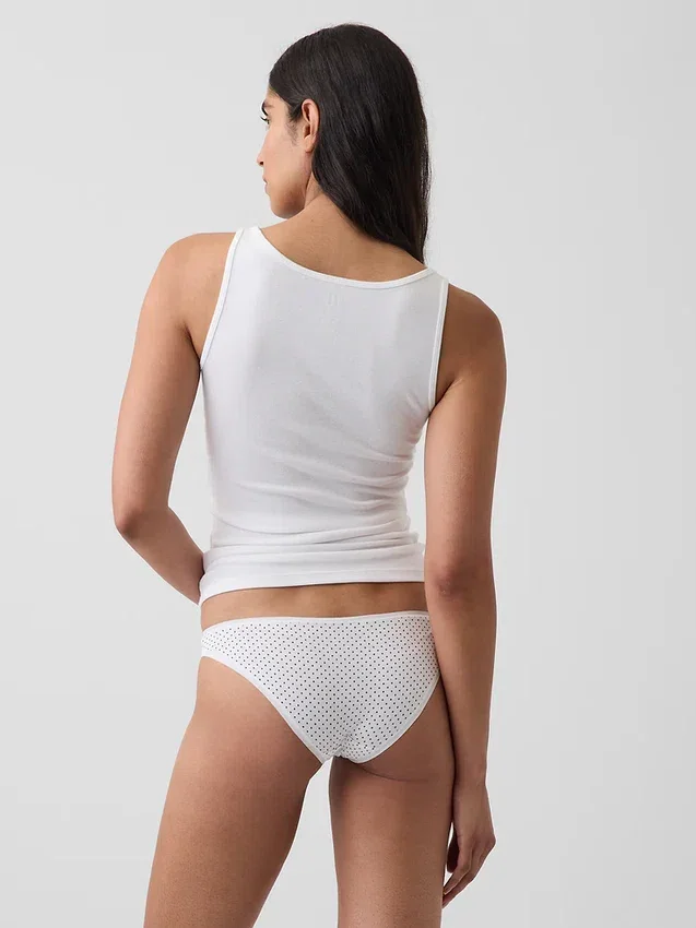 Tanga cheeky de algodón orgánico elástico súper suave