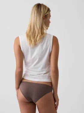 Tanga cheeky de algodón orgánico elástico súper suave