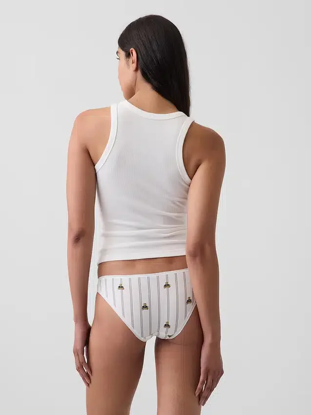 Tanga cheeky de algodón orgánico elástico súper suave