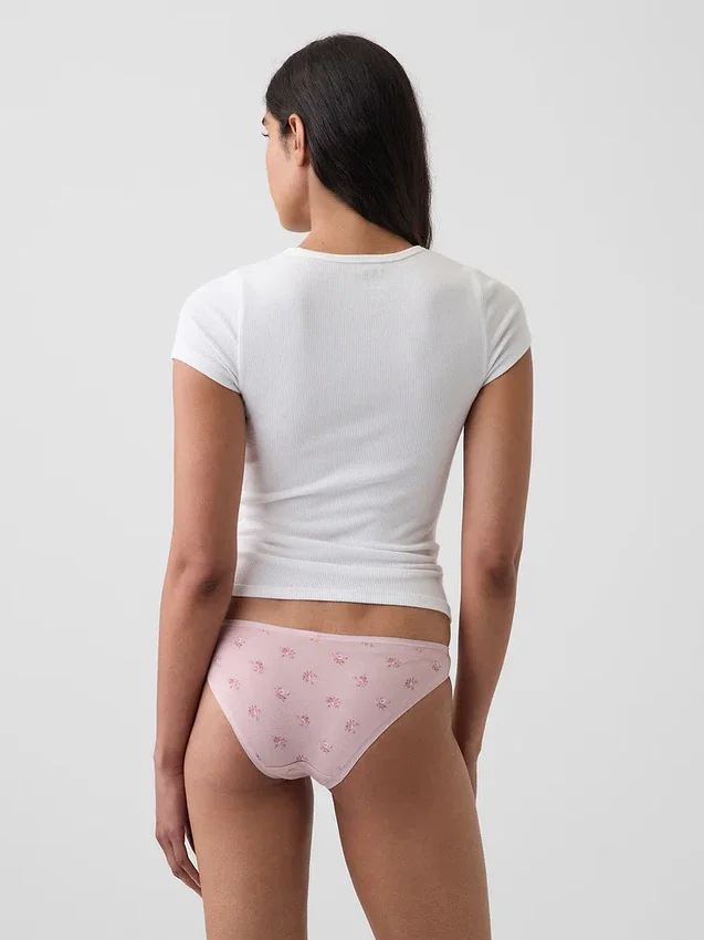Tanga cheeky de algodón orgánico elástico súper suave