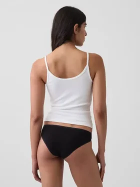 Tanga cheeky de algodón orgánico elástico súper suave