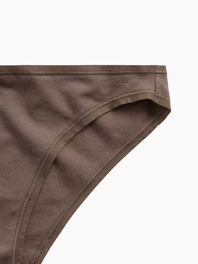 Tanga cheeky de algodón orgánico elástico súper suave