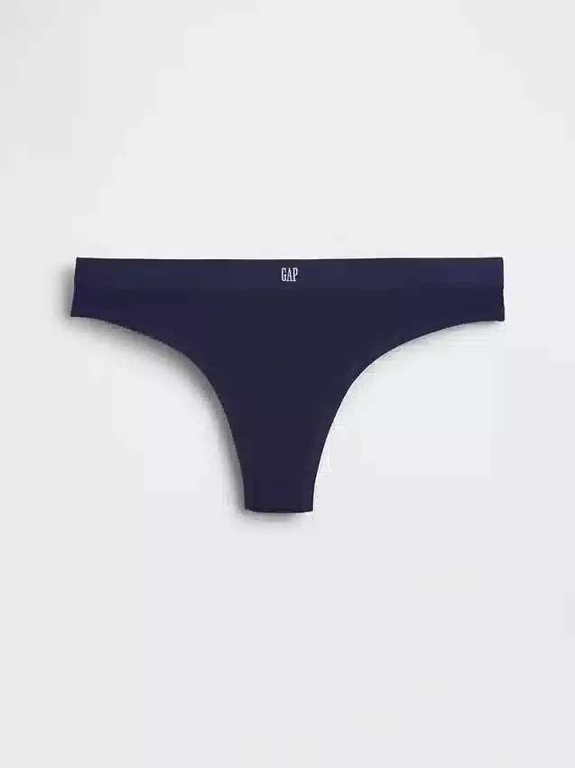 Tanga con logotipo de algodón orgánico elástico
