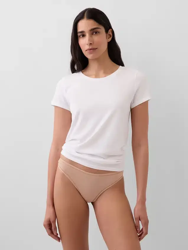 Tanga de algodón orgánico elástico
