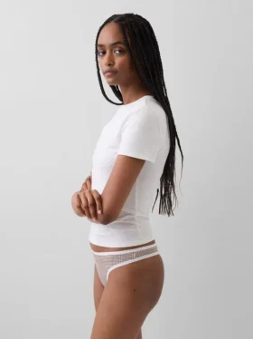 Tanga de algodón orgánico elástico