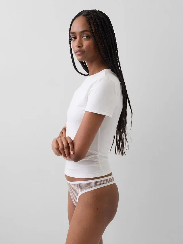 Tanga de algodón orgánico elástico