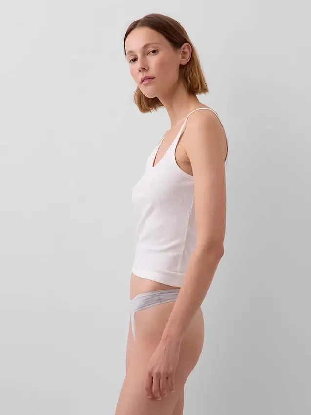 Tanga de algodón orgánico elástico