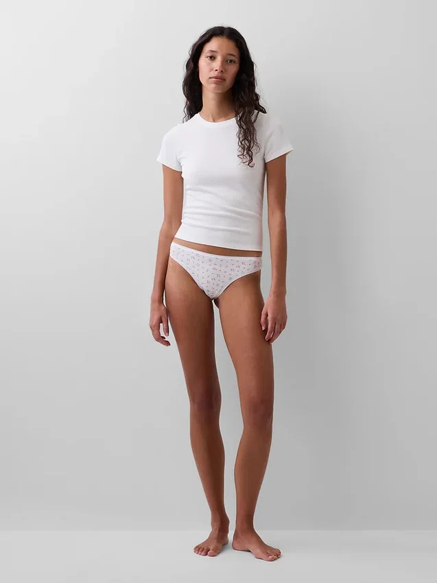 Tanga de algodón orgánico elástico