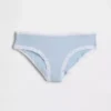 Tanga de algodón orgánico elástico con ribete de encaje