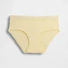Tanga de algodón orgánico elástico con ribete de encaje