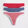 Tanga de algodón orgánico elástico (paquete de 3)