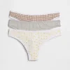 Tanga de algodón orgánico elástico (paquete de 3)