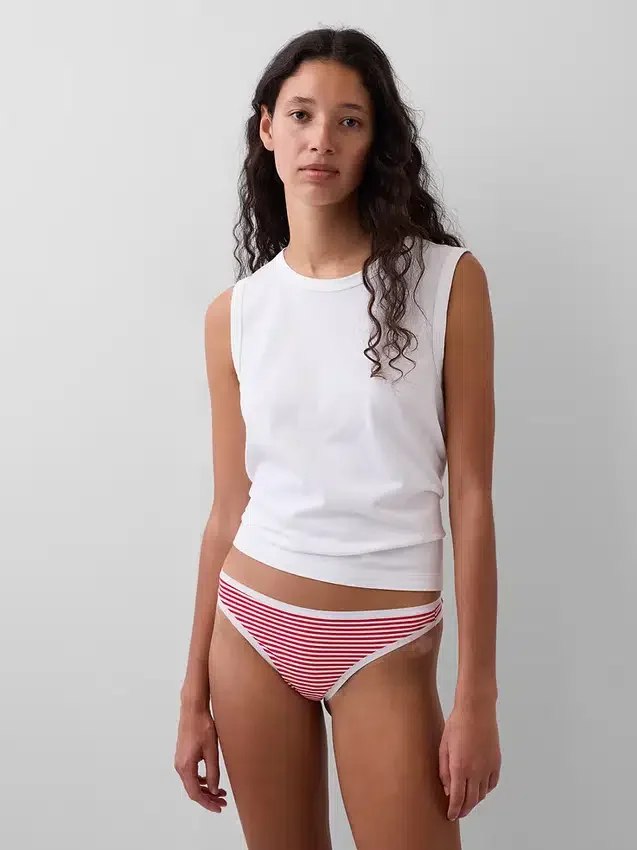 Tanga de algodón orgánico elástico (paquete de 3)