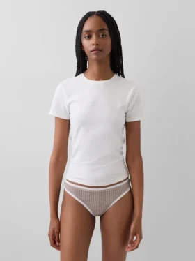 Tanga de algodón orgánico elástico (paquete de 3)