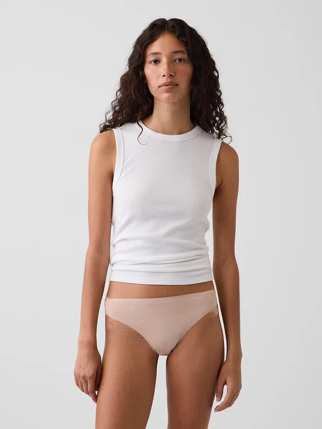 Tanga de algodón orgánico elástico súper suave