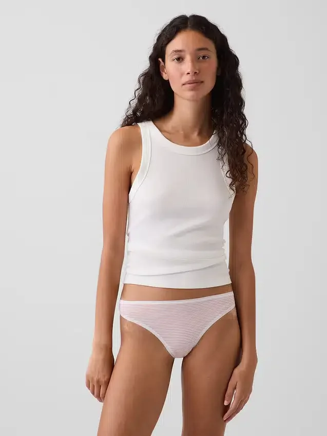 Tanga de algodón orgánico elástico súper suave