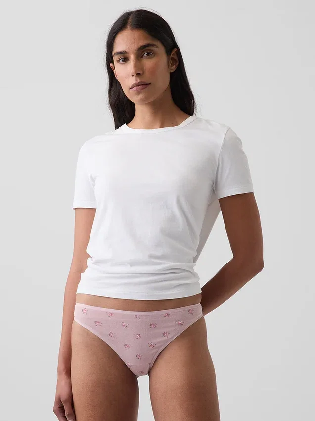 Tanga de algodón orgánico elástico súper suave
