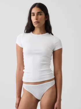 Tanga de algodón orgánico elástico súper suave