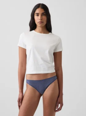Tanga de algodón orgánico elástico súper suave