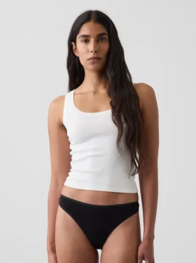 Tanga de algodón orgánico elástico súper suave