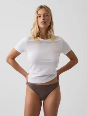 Tanga de algodón orgánico elástico súper suave