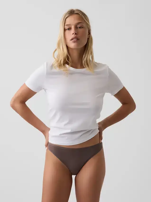 Tanga de algodón orgánico elástico súper suave