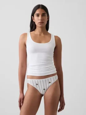 Tanga de algodón orgánico elástico súper suave