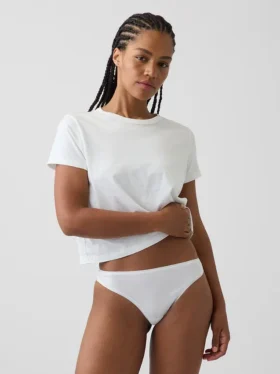 Tanga de algodón orgánico elástico súper suave