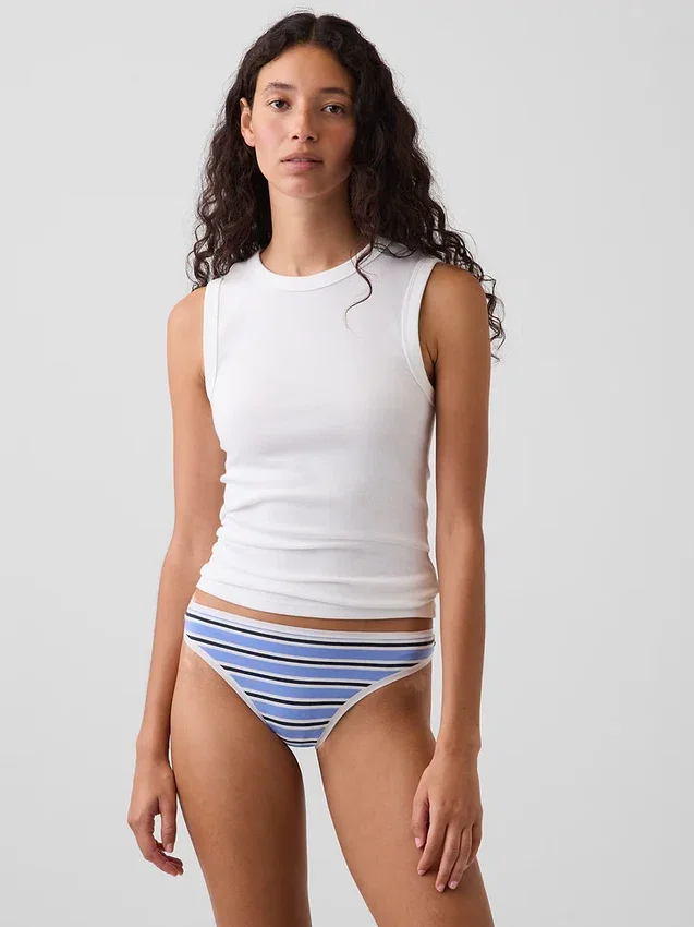 Tanga de algodón orgánico elástico súper suave